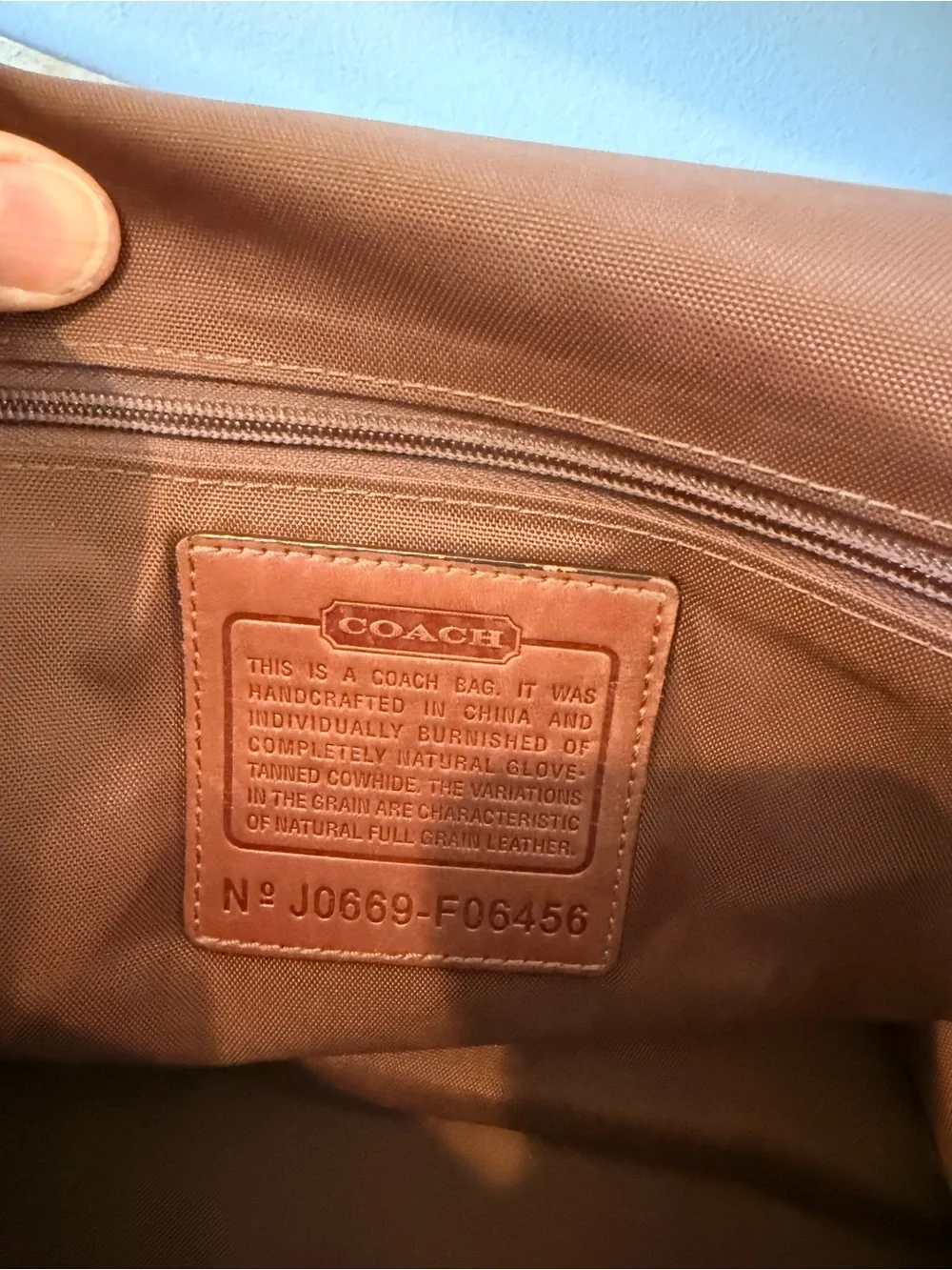 Coach Brown Leather Briefcase with Gold Hardware